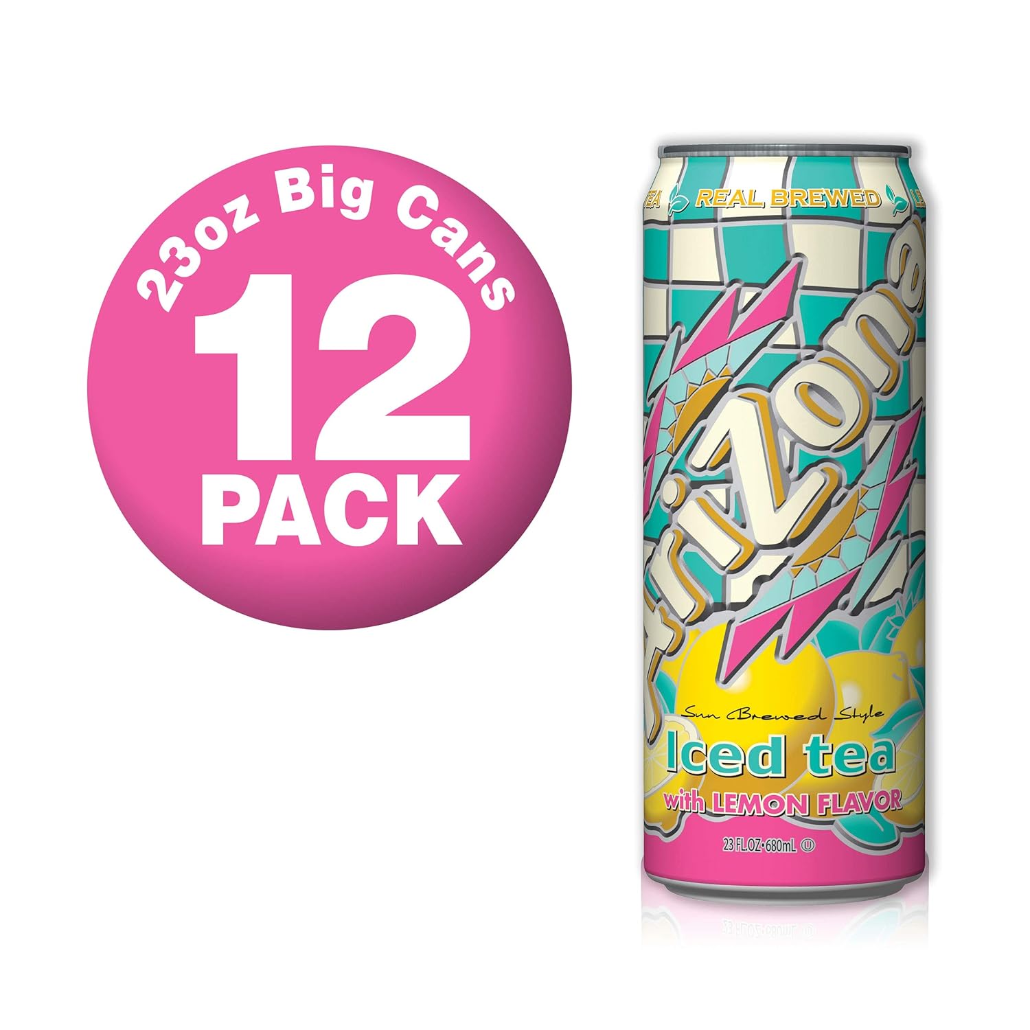 Arizona Lemon Tea - Big Can, 22 Fl Oz (Pack Of 12)