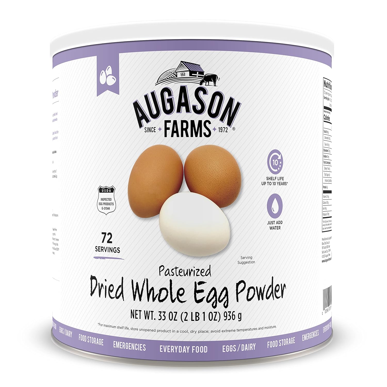 Augason Farms Dried Whole Egg Product 2 lbs 1 oz ( pack of 1)