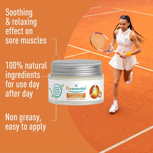 Puressentiel Muscles & Joints Soothing Balm 30Ml, Providing Fast Relief & Soothes Chronic Muscle Pain, Back Pain Relief, Neck Pain Relief Proven Efficacy 100% Natural Formula With Camphor & Menthol