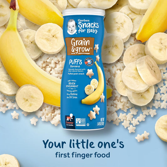 Gerber Baby Snacks Puffs, Banana, 1.48 Ounce (Pack Of 6)