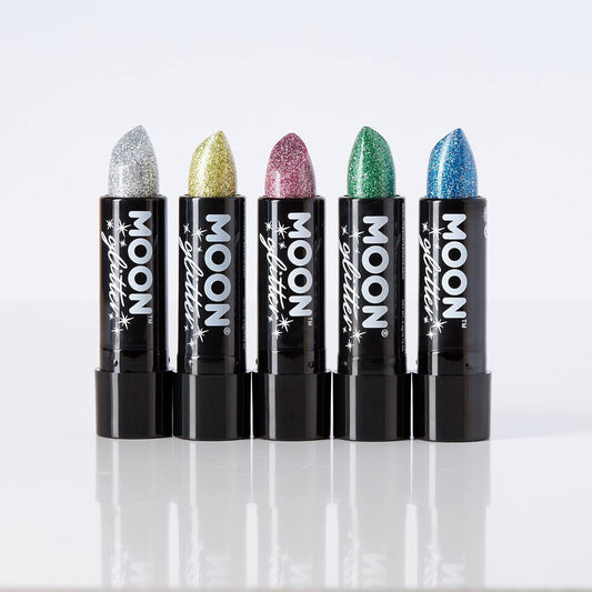 Holographic Glitter Lipstick By Moon Glitter - Set Of 5 Colours