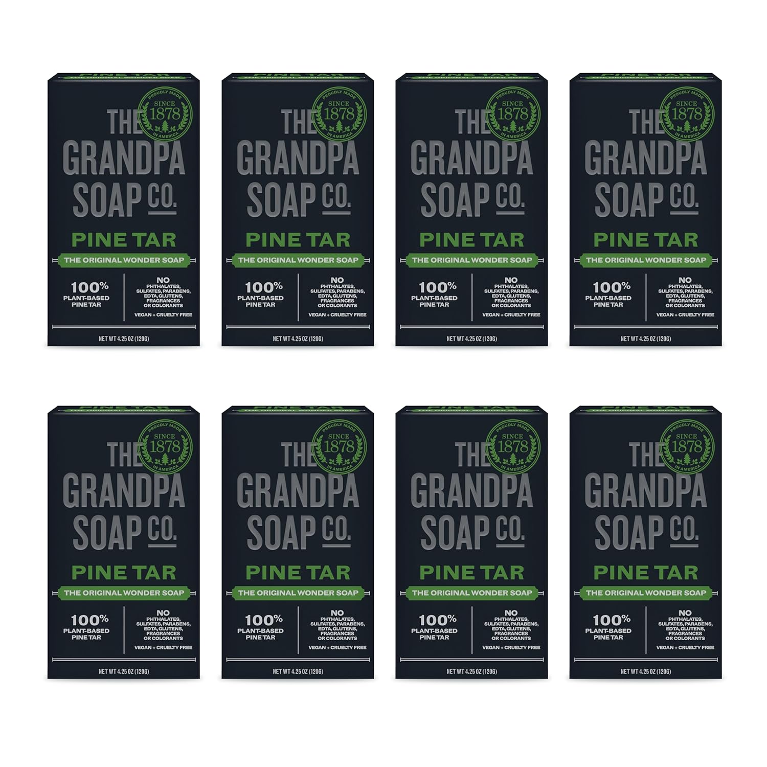 Grandpa'S Brands Pine Tar Soap, 4.25 Ounce