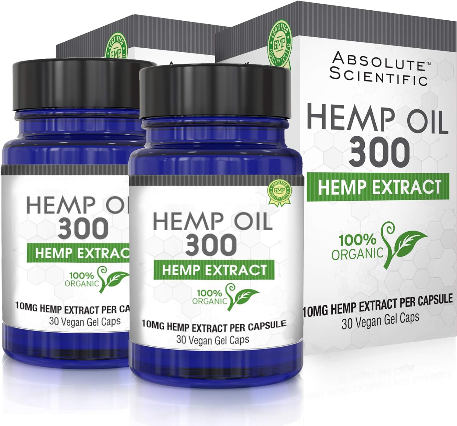 Absolute Nutrition Hemp Oil Capsules 2 Pack 60ct - 100% Organic Hemp C