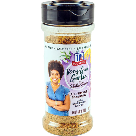 McCormick Very Good Garlic All Purpose Seasoning by Tabitha Brown, 4.87 oz (Pack of 6)