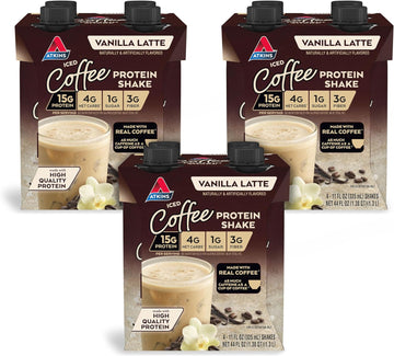 Atkins Chai Tea Latte Protein Shake With 15G Protein, 3G Net Carb, 1G Sugar + Atkins Peanut Butter Protein Wafer Crisps With 10G Protein, 4G Net Carb, 1G Sugar, 5 Count