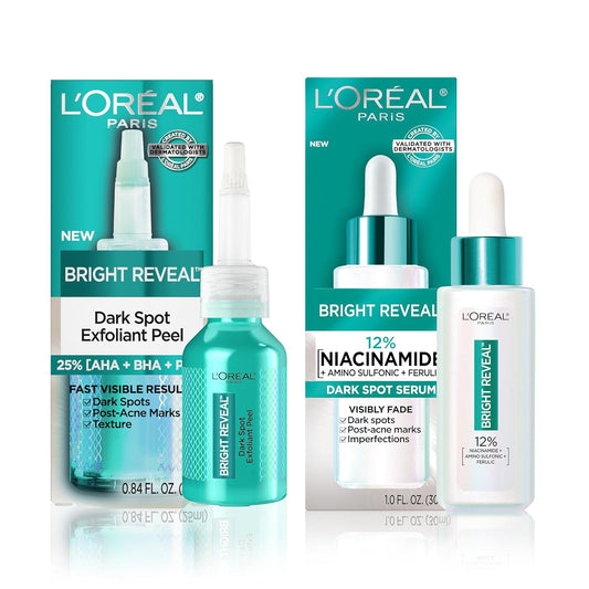 L'Oreal Paris Bright Reveal Exfoliant Peel + Niacinamide Serum, 1 Kit