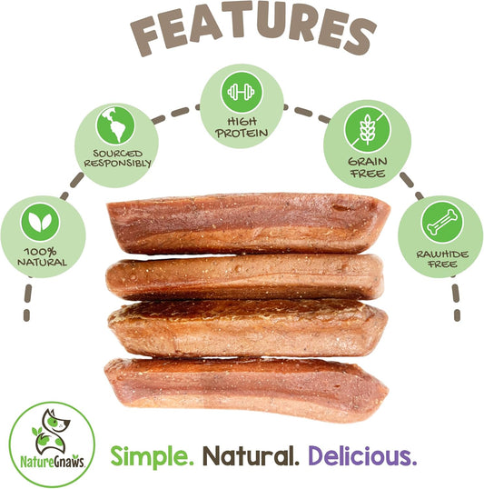 Nature Gnaws Chicken Cheese Bar Chews For Dogs (4 Count) – Hard Long Lasting For Aggressive Chewers - Rawhide Free Dog Chew Bones - Yak Alternative