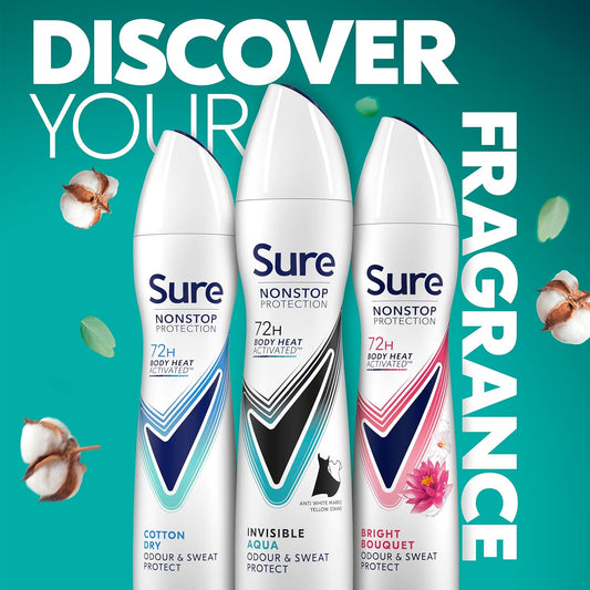 Sure Uplifting & Fresh Motionsense Technology Deodorant Spray Anti-Perspirant Deodorant Aerosol 72H Protection Against Sweat And Odour