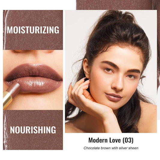 Oulac Moisturizing Shine Orange Red Lipstick For Women - 2 In 1 Orange Red Glossy Tinted Lip Balm, Hydrating Winter Lipstick For Dry Lips,Shine Juicy Finish Vegan 2.2G/0.07Oz (12)