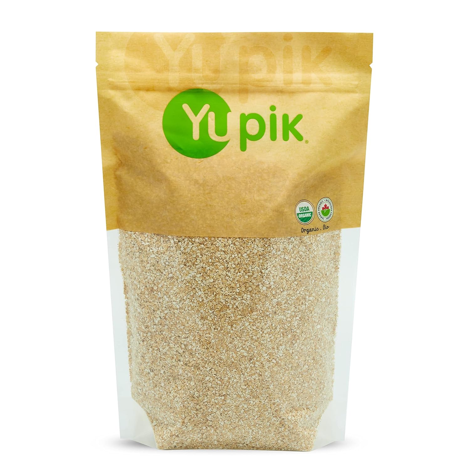 Yupik Organic Gluten Free Oat Bran, 2.2 lbs, Breakfast Cereal Topping, High Fiber, Vegan, GMO-Free, Vegetarian, Keto, Gluten-Free, Brown
