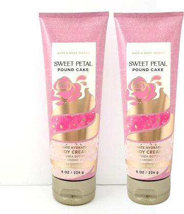 Bath & Body Works - Ultimate Hydration 2 Pack Body Creams (Sweet Petal Cake), 8.0Oz Liquid, 1.0Lb