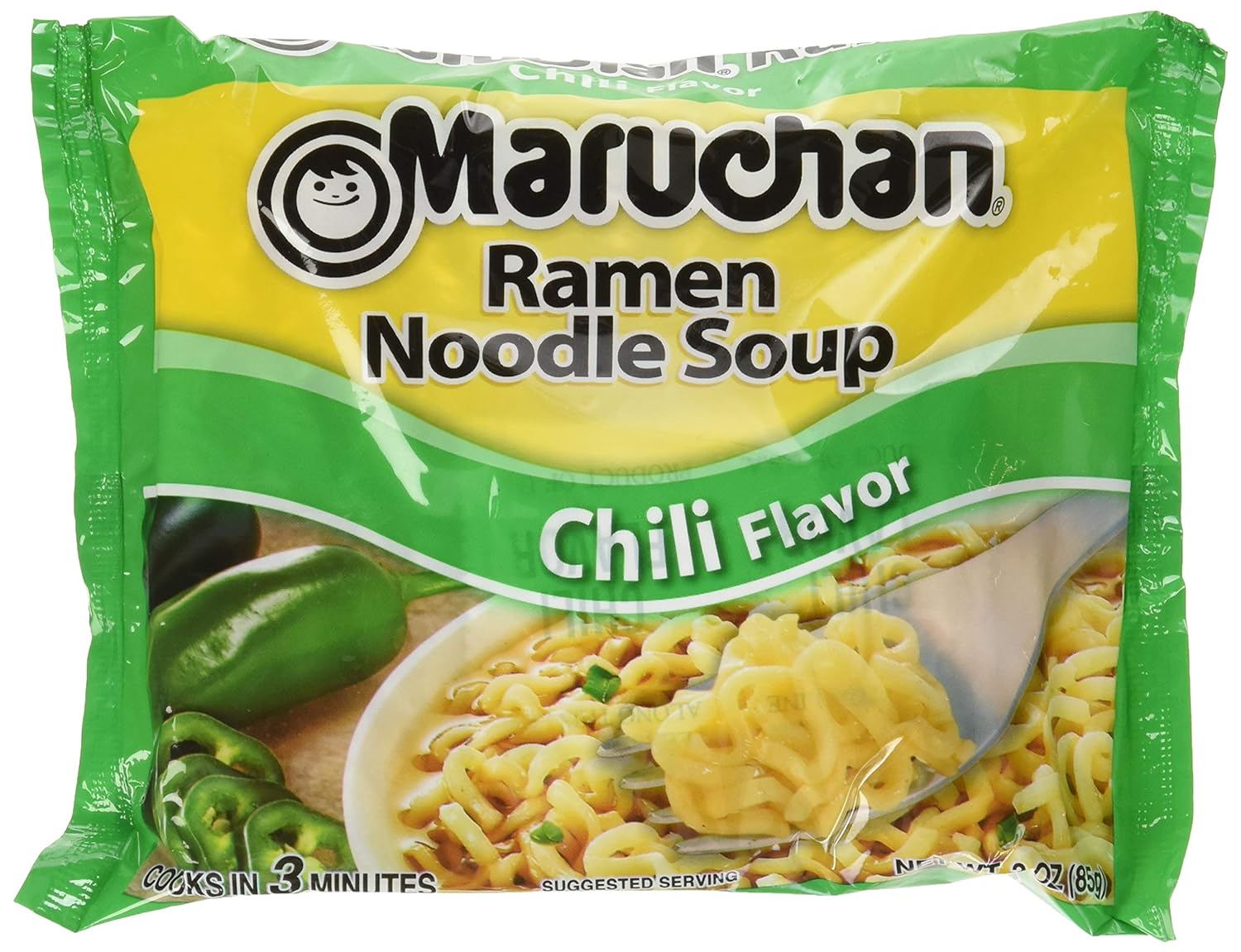 Maruchan Ramen Chili, Instant Ramen Noodles, Ready to Eat Meals, 3 Oz, 24 Count