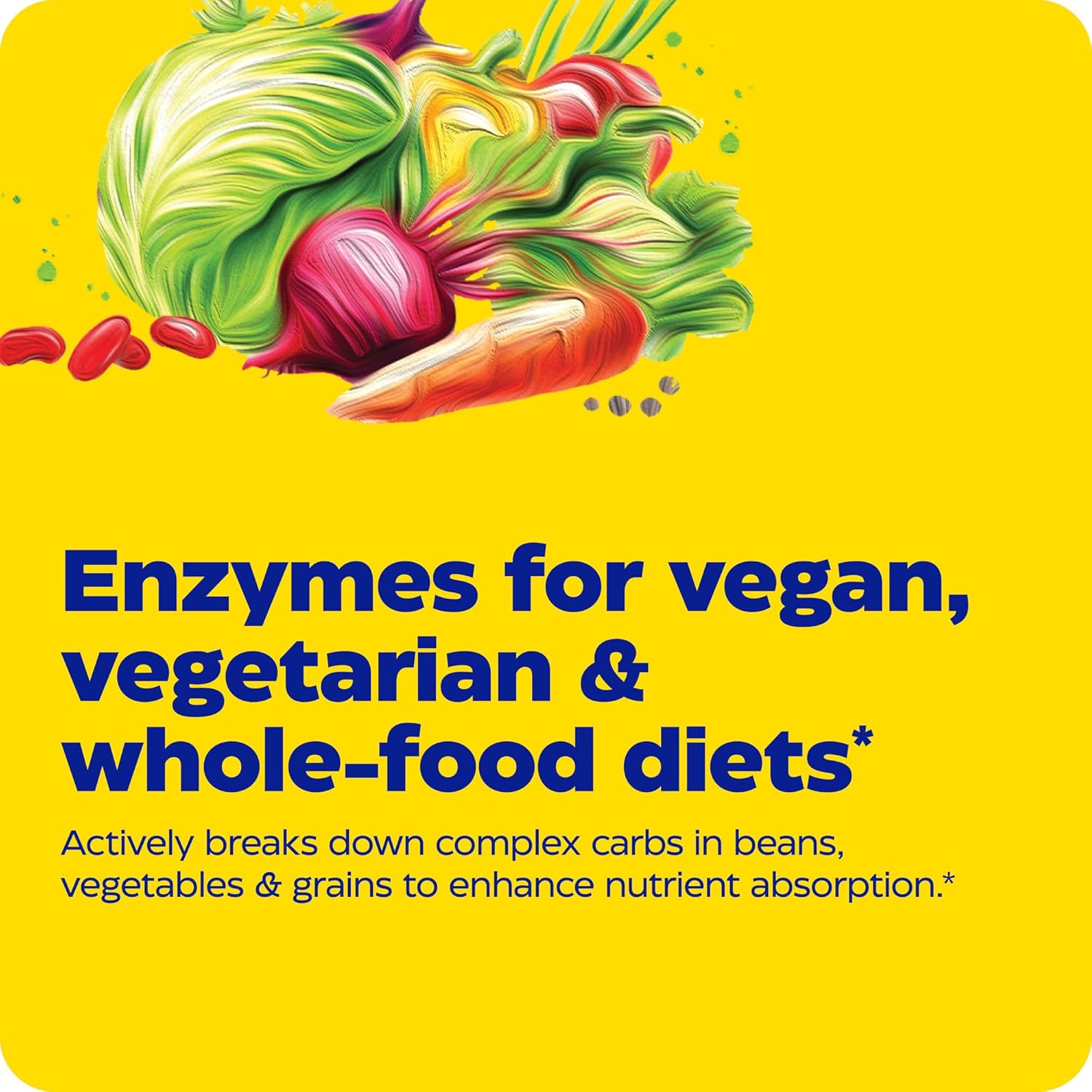 Enzymedica Veggiegest, Digestive Enzymes For Vegan, Vegetarian And Raw Diets, Prevents Gas And Bloating, 60 Count : Health & Household
