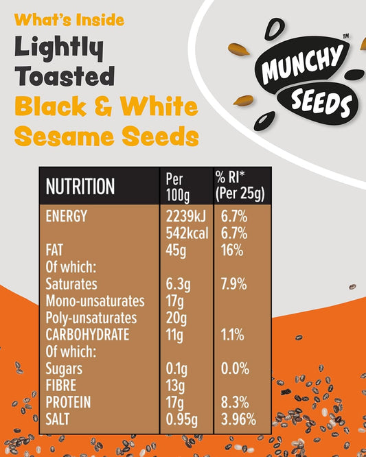 Munchy Seeds Lightly Toasted Black Sesame Seeds 500G