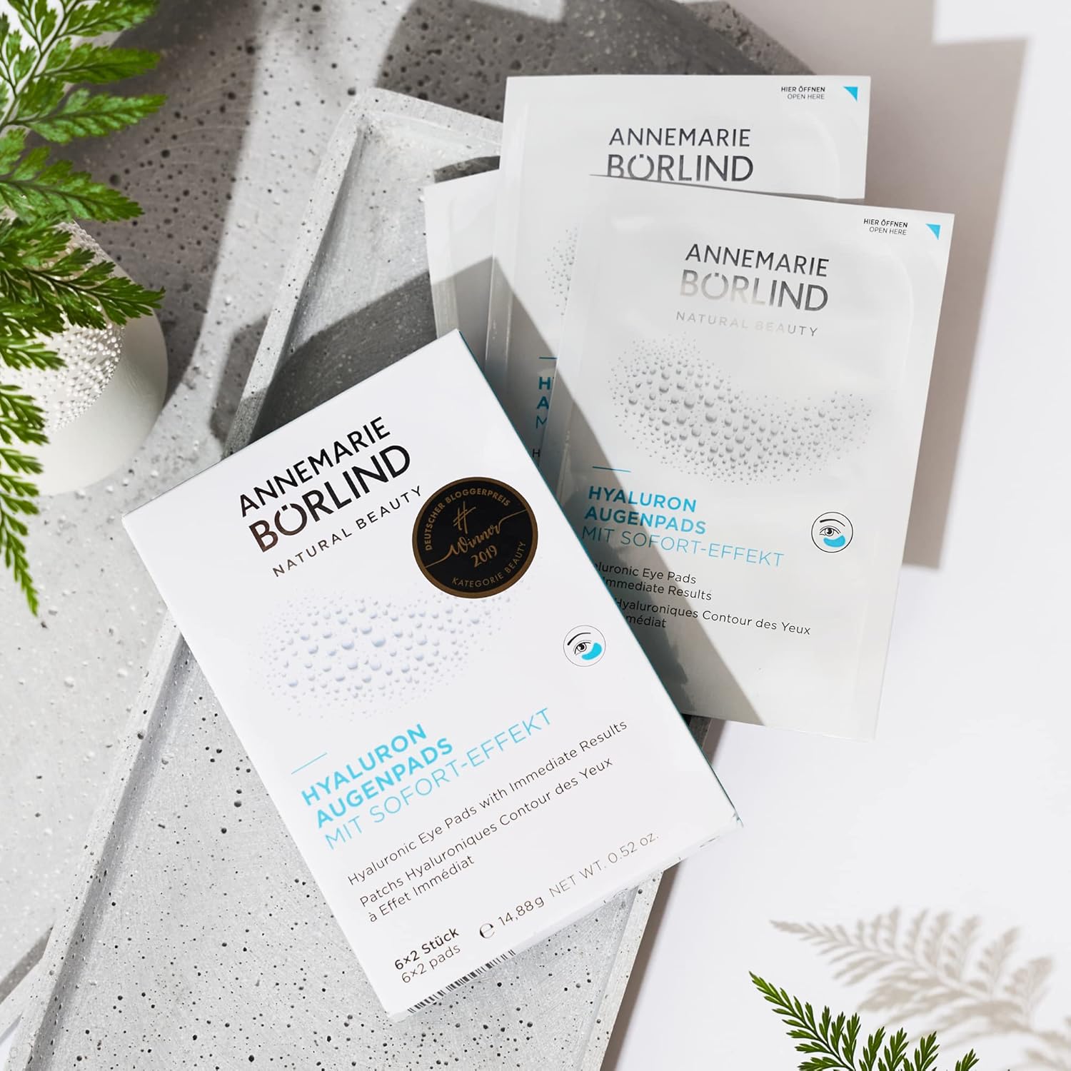 Annemarie Börlind Hyaluronic Acid Under Eye Mask – Vegan Eye Patches For Puffy Eyes With Tremella And Konjac Root– Remove Under Eye Bags Instantly – Cruelty-Free Gel Eye Patch – 6 Pairs : Beauty & Personal Care