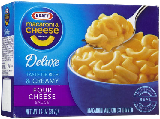 Kraft Deluxe Four Cheese Macaroni & Cheese Dinner (14 oz Box) : Grocery & Gourmet Food
