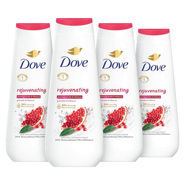 Dove Body Wash Rejuvenate Pomegranate & Hibiscus For 24Hr Lotion-Soft Skin Moisturizing Skin Cleanser With No Sulfates No Parabens 20 Oz