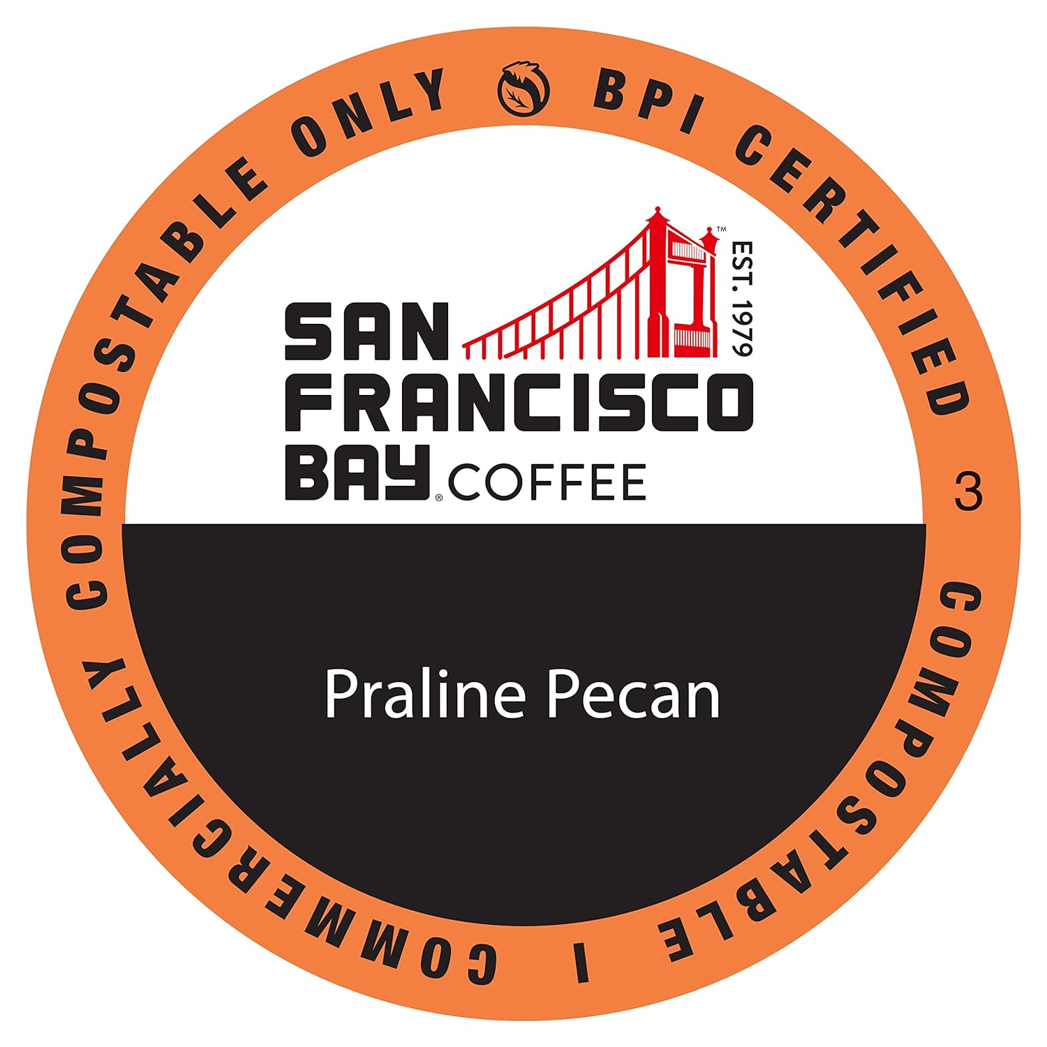 San Francisco Bay Compostable Coffee Pods - Praline Pecan (80 Ct) K Cup Compatible including Keurig 2.0, Flavored, Medium Roast