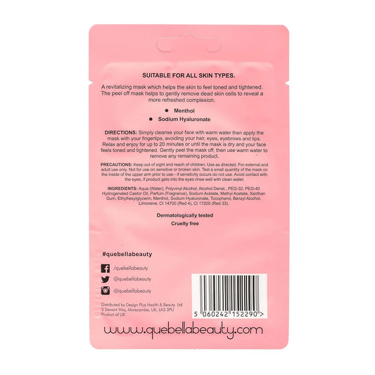Que Bella Revitalizing Strawberry Peel Off Face Mask - 0.33Oz