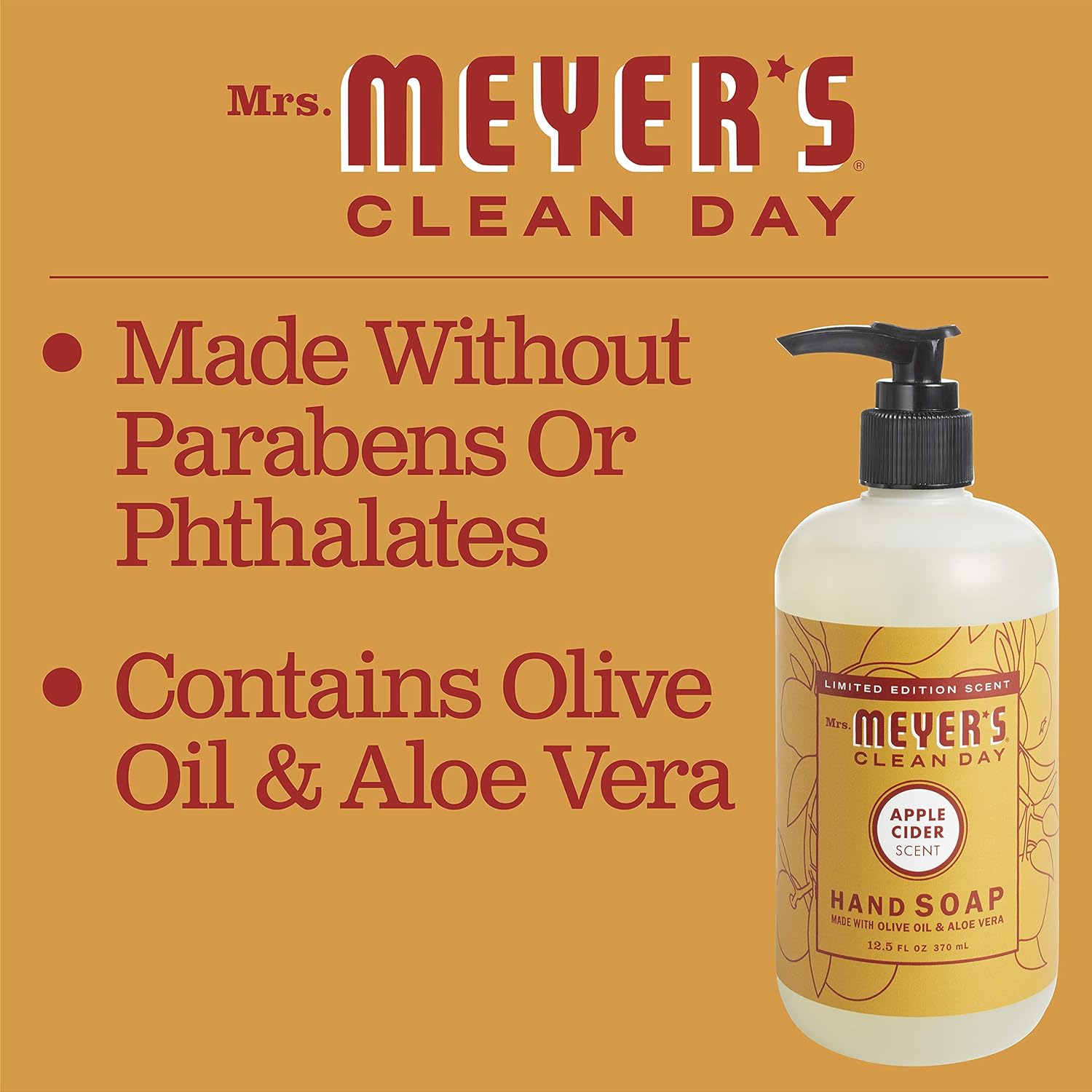 Mrs. Meyer's Merge Liquid Hand Soap, Apple Cider, 12.5 Fluid Ounce : Beauty & Personal Care