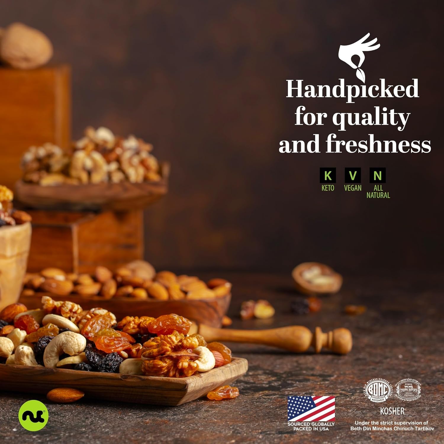 Nut Cravings - Roasted & Salted Mixed Nuts - Brazils, Brazil, Pecan, Almond, Hazelnut, Cashew (16oz - 1 LB) Packed Fresh in Resealable Bag - Healthy Protein Food, Natural, Keto Friendly, Vegan, Kosher : Grocery & Gourmet Food