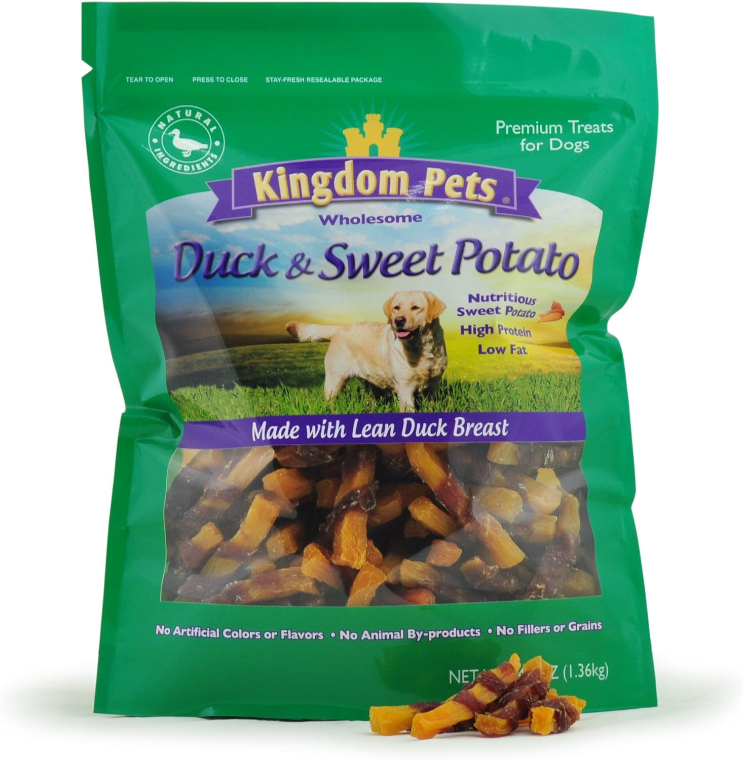 Filler Free Duck Jerky & Sweet Potato Twists, Premium Treats for Dogs, 48-ounce bag