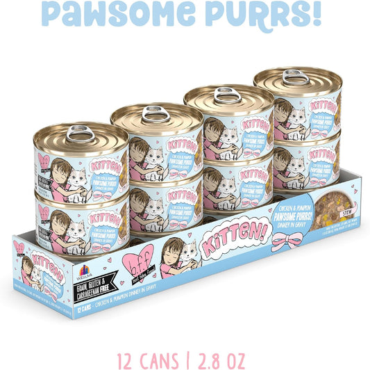 Weruva B.F.F. Kitten Pawsome Purrs, 2.8Oz Can (Pack Of 12)