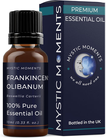 Mystic Moments | Frankincense Olibanum Essential Oil 10ml - Pure & Natural oil for Diffusers, Aromatherapy & Massage Blends Vegan GMO Free