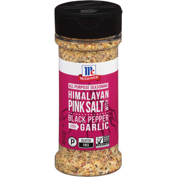 McCormick Himalayan Pink Salt with Black Pepper and Garlic All Purpose Seasoning, 6.5 oz