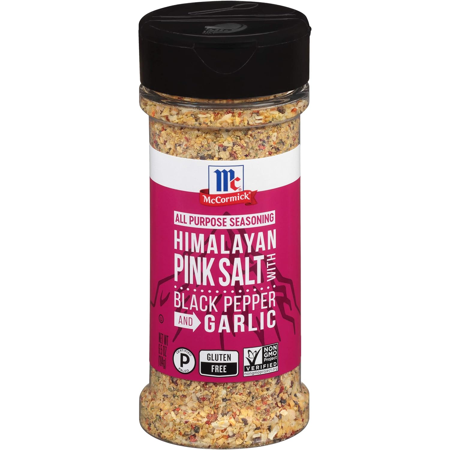 Mccormick Himalayan Pink Salt With Black Pepper And Garlic All Purpose Seasoning, 6.5 Oz