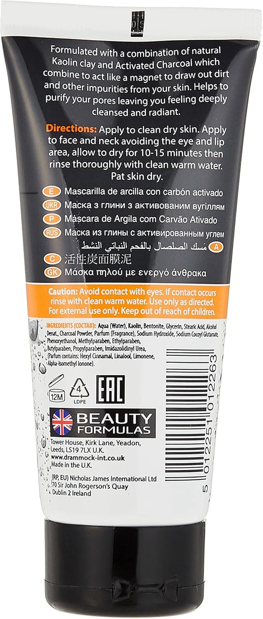 Beauty Formulas With Activated Charcoal Clay Mask 100 Millitres