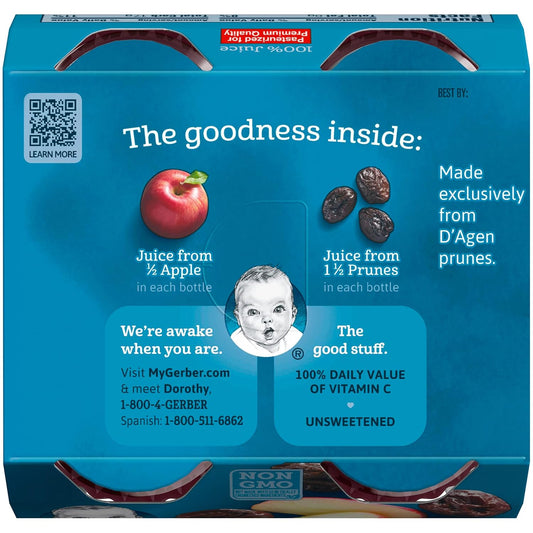 Gerber Juice, Apple Prune, 4-Ct, 16 Oz (Pack Of 6)