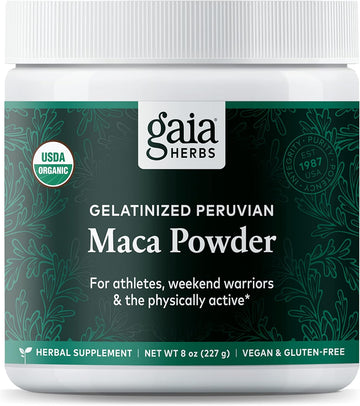 Gaia Herbs Maca Powder - Natural Energy Supplement - Supports And Maintains Healthy Energy And Stamina - Made With Usda Certified Organic Maca Root (Lepidium Meyenii) - 8 Oz (69-Day Supply)