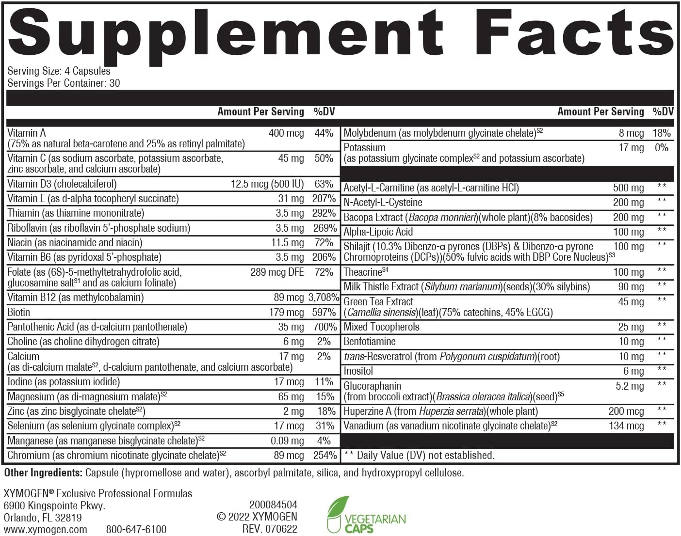 XYMOGEN ActivNutrients Performance - Multivitamin/Multimineral for Ene