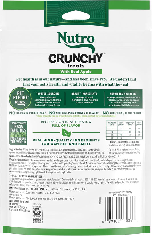 Nutro Crunchy Dog Treats With Real Apple, 10 Oz. Bag