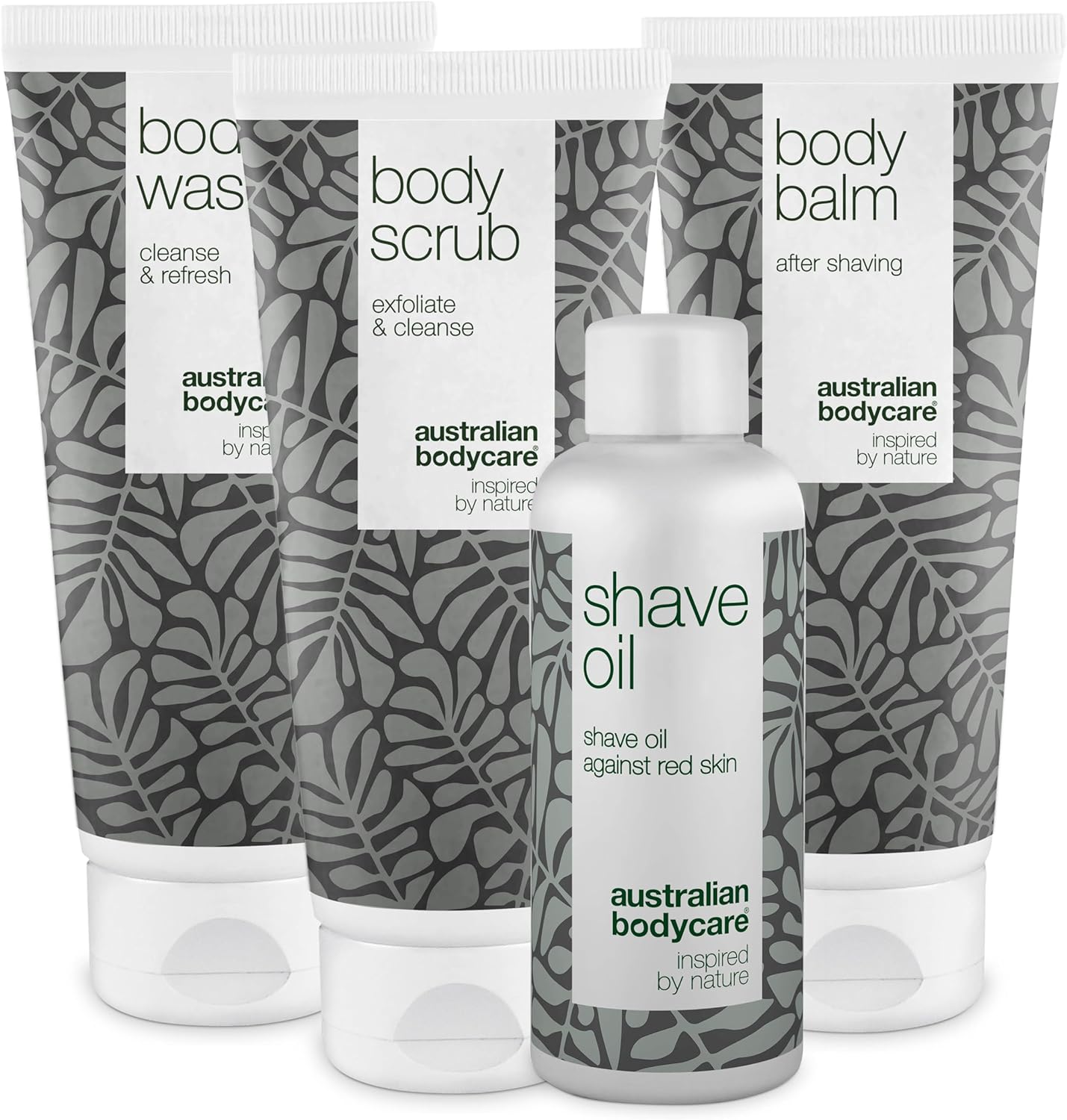 Smooth Shave Kit For The Entire Body - Set With Body Wash, Scrub, Balm, And Shave Oil - Ultimate Solution For A Comfortable Shave - Infused With Soothing Tea Tree Oil - Perfect For Sensitive Skin