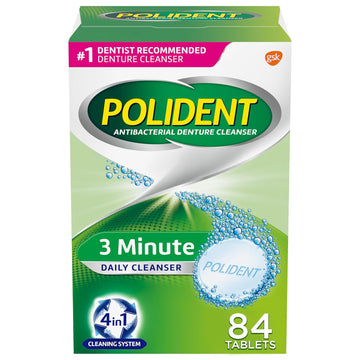 Polident 3 Minute Denture Cleanser Tablets - 84 Count