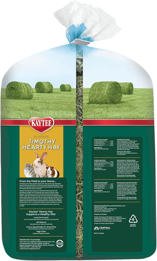 Kaytee Timothy Hearty Hay For Guinea Pigs, Rabbits & Other Small Animals, 48 Oz