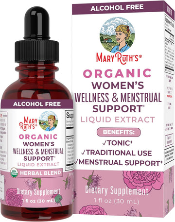 Maryruth Organics Usda Organic Women'S Wellness Liquid Herbal Supplements | Includes Stinging Nettle, Raspberry Leaf, Eleuthero Root, Chaste Tree Berry | Menstrual Support | Non-Gmo, Vegan