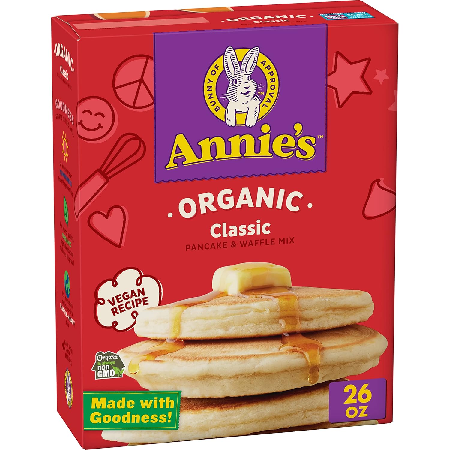 Annie’S Organic Classic Pancake & Waffle Mix, 26 Oz. Box