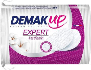 Demak'Up Duo+ - Oval Cotton Pads For Removing Make-Up (4 Packs Of 50 Each)