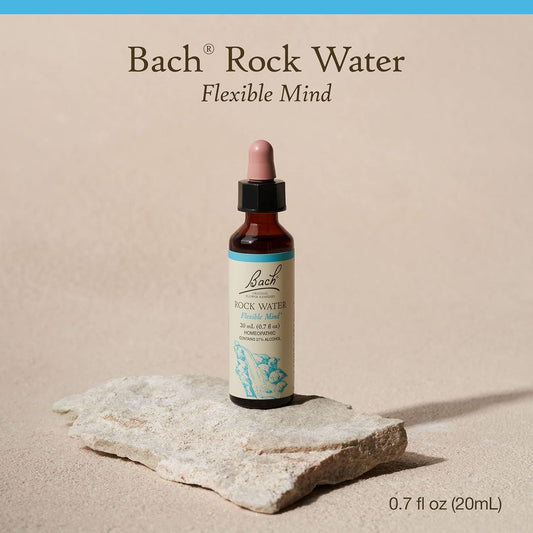 Bach Original Flower Remedies, Rock Water For Flexibility, Natural Homeopathic Flower Essence, Holistic Wellness And Stress Relief, Vegan, 20Ml Dropper