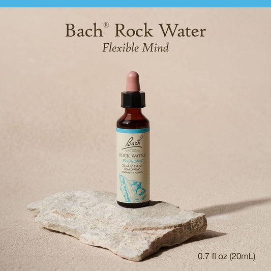 Bach Original Flower Remedies, Rock Water for Flexibility, Natural Homeopathic Flower Essence, Holistic Wellness and Stress Relief, Vegan, 20mL Dropper