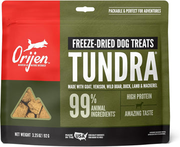 Orijen Freeze Dried Tundra Dog Treats, Wholeprey Ingredients, 3.25Oz