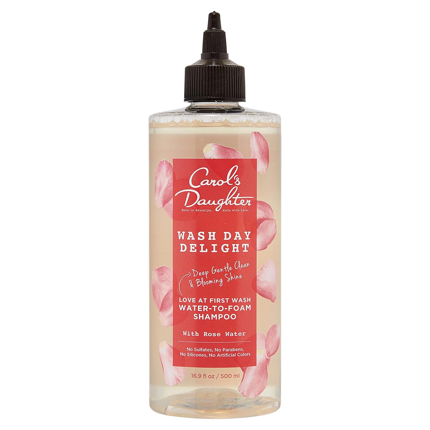 Carol'S Daughter Wash Day Delight Water-To-Foam Sulfate Free Vegan Shampoo With Rose Water And Micellar Technology, Paraben Free, Silicone Free, Best For Kinky, Curly Hair, 16.9 Fluid Ounces