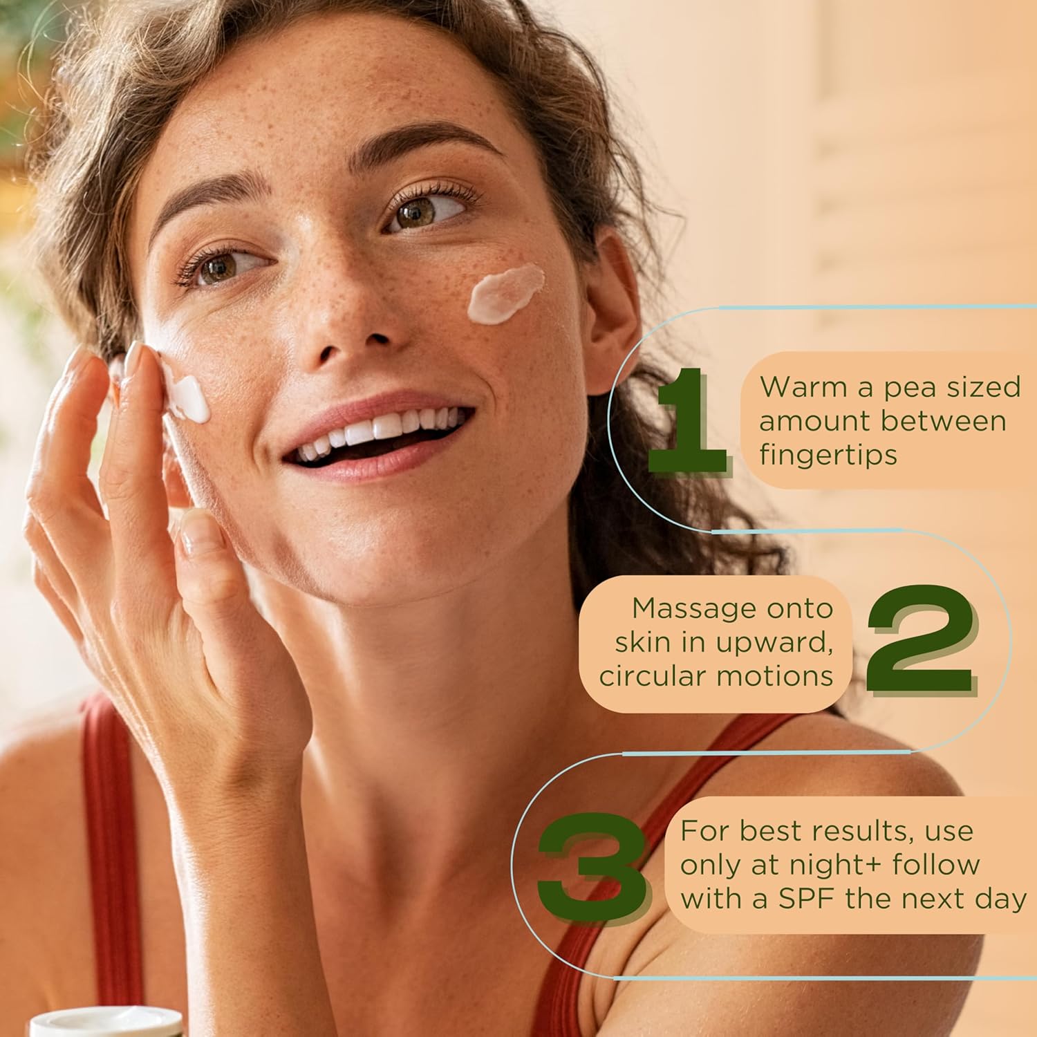 Instanatural Retinol Moisturizer Nighttime Face Moisturizing Cream, Brightens And Reduces Signs Of Aging, Wrinkles, Lines And Discoloration, With Vitamin C And Hyaluronic Acid, 3.4 Fl Oz : Beauty & Personal Care