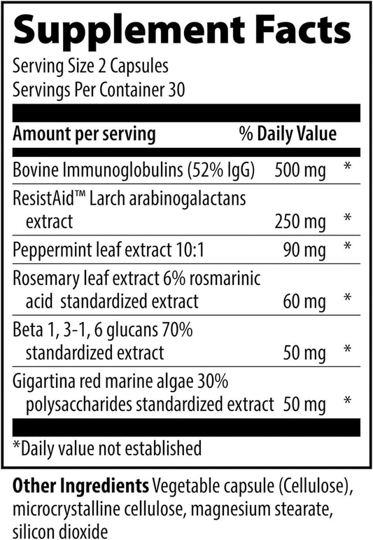 Vibrant Health, Immune Defense, Natural Immune and Digestive Support, 60 Capsules