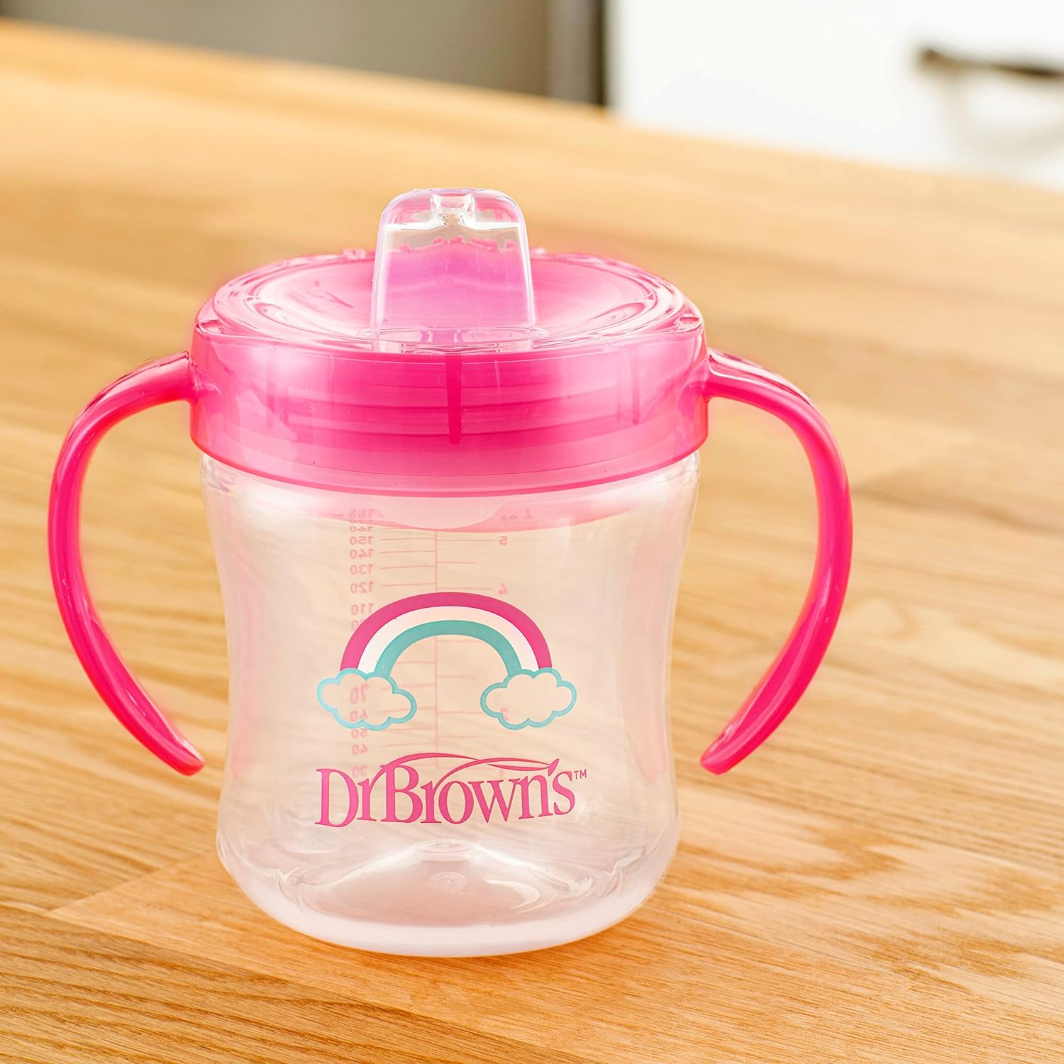 Dr. Brown's Transition Sippy Cup with Soft Spout - Pink - 6oz - 6m+ : Baby