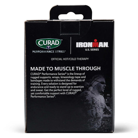 Curad Ironman Hot Or Cold Reusable Compress, Reusable Ice Pack For Injuries, Small Compress Is 5 In X 10.8 In, 2 Count