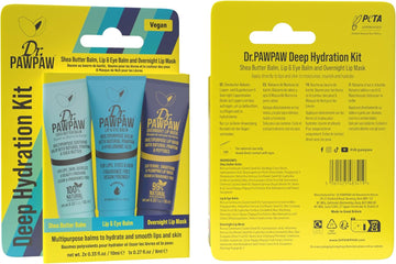 Dr.Pawpaw Shimmering Trio Gift Set: Shimmer,True Coral,Rich Mocha Multi-Purpose Natural No Fragrance Balm For Hydrating Lips, Skin, Hair, Cuticles, Nails & Beauty Finishing (10 Ml Each)